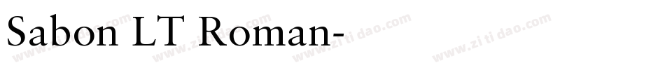 Sabon LT Roman字体转换